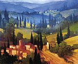 Philip Craig Canvas Paintings - Tuscan Valley View
